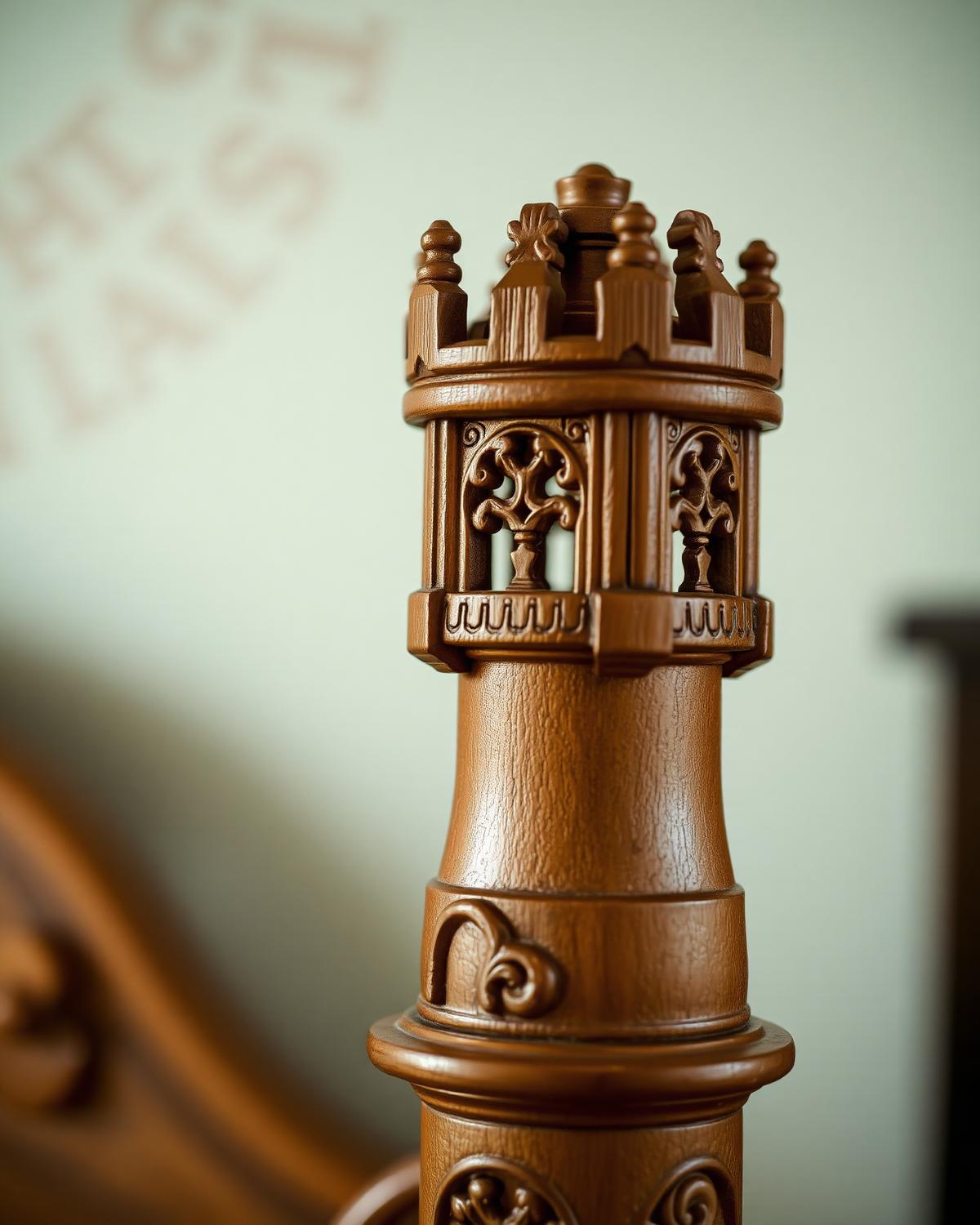 Hand-carved turret
